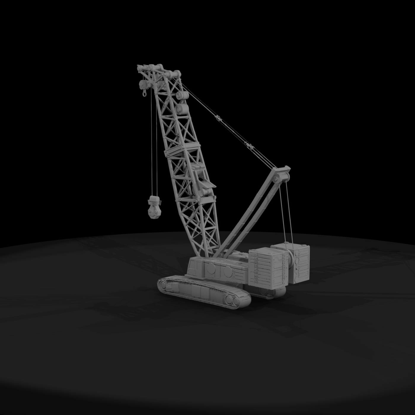 Liebherr LR 1750 Crawler Crane — 3D Printable Miniature