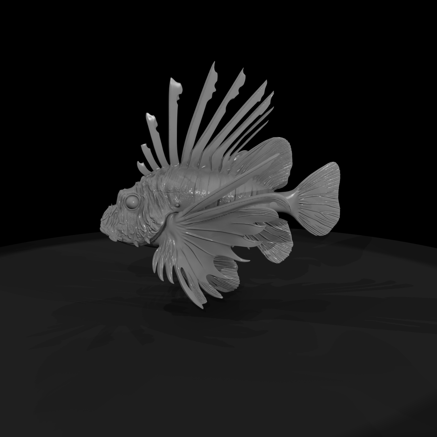 Lionfish Miniature Sculpture & Aquarium Display