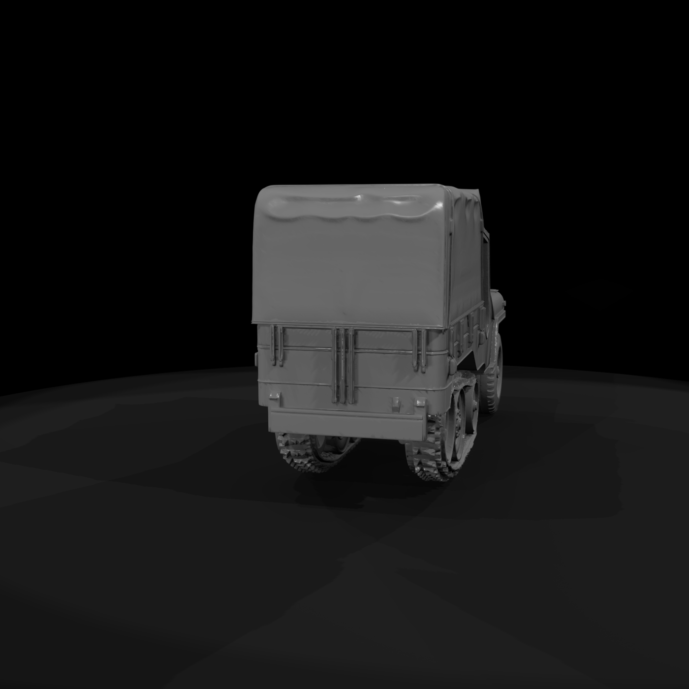 litter carrier vehicle rh side view