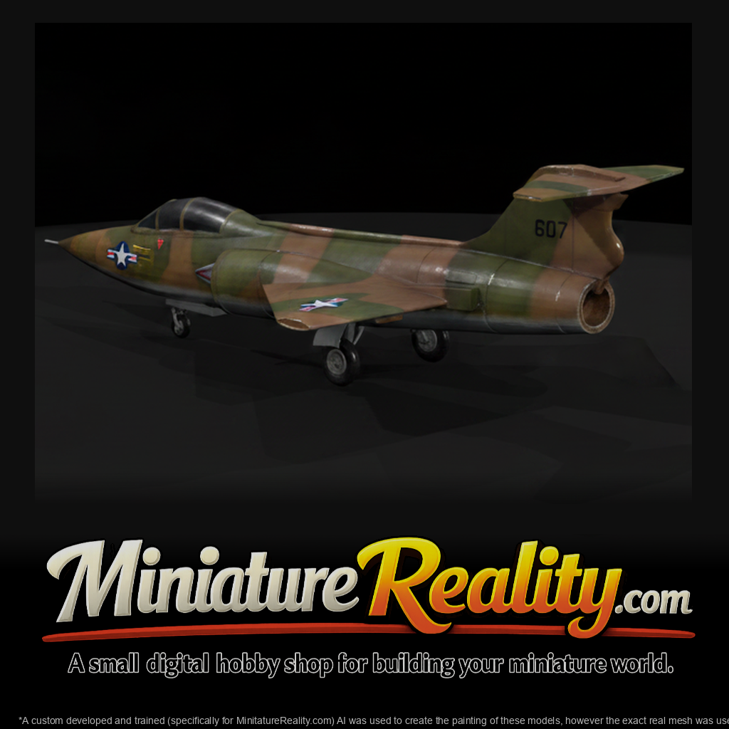 Lockheed F-104 Starfighter miniature, three-quarter view