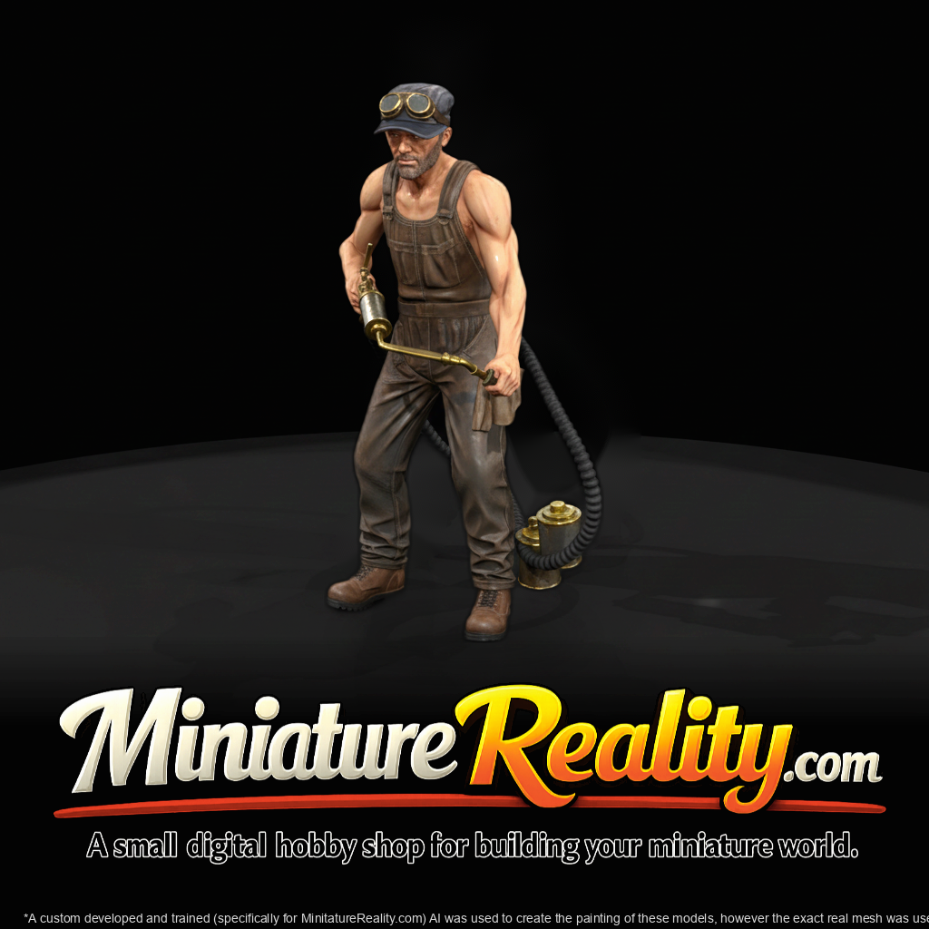 Locomotive Oiler — Railroad Worker Figure