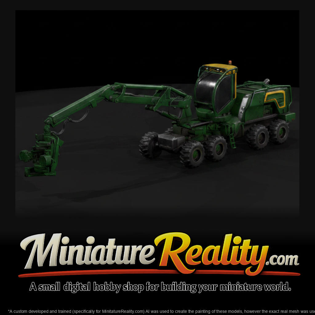 Logset 8H Hybrid Harvester miniature, three-quarter view