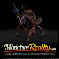 Lovecraftian Crayfish Monster miniature, three-quarter view — thumbnail 2