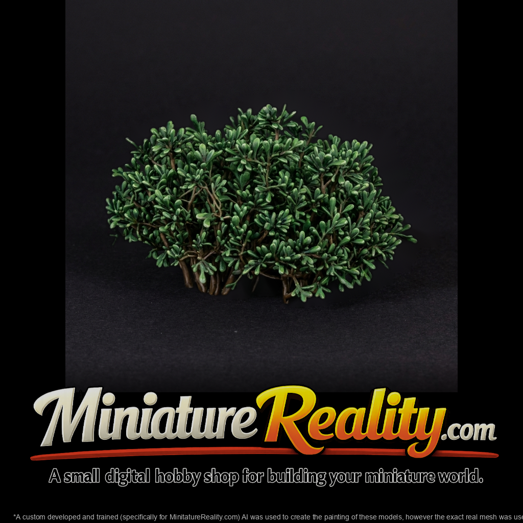 Low‑Poly Dense Garden Shrub