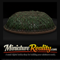 Low Poly Pine Needle Forest Terrain Base miniature, three-quarter view — thumbnail 1