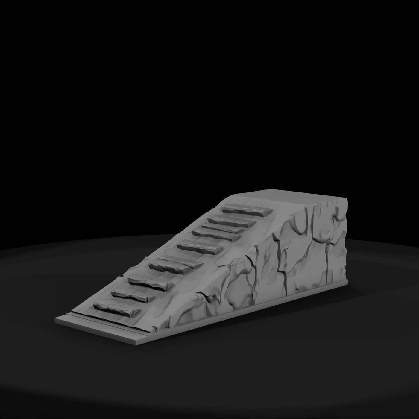 Rough Stone Stair Ramp