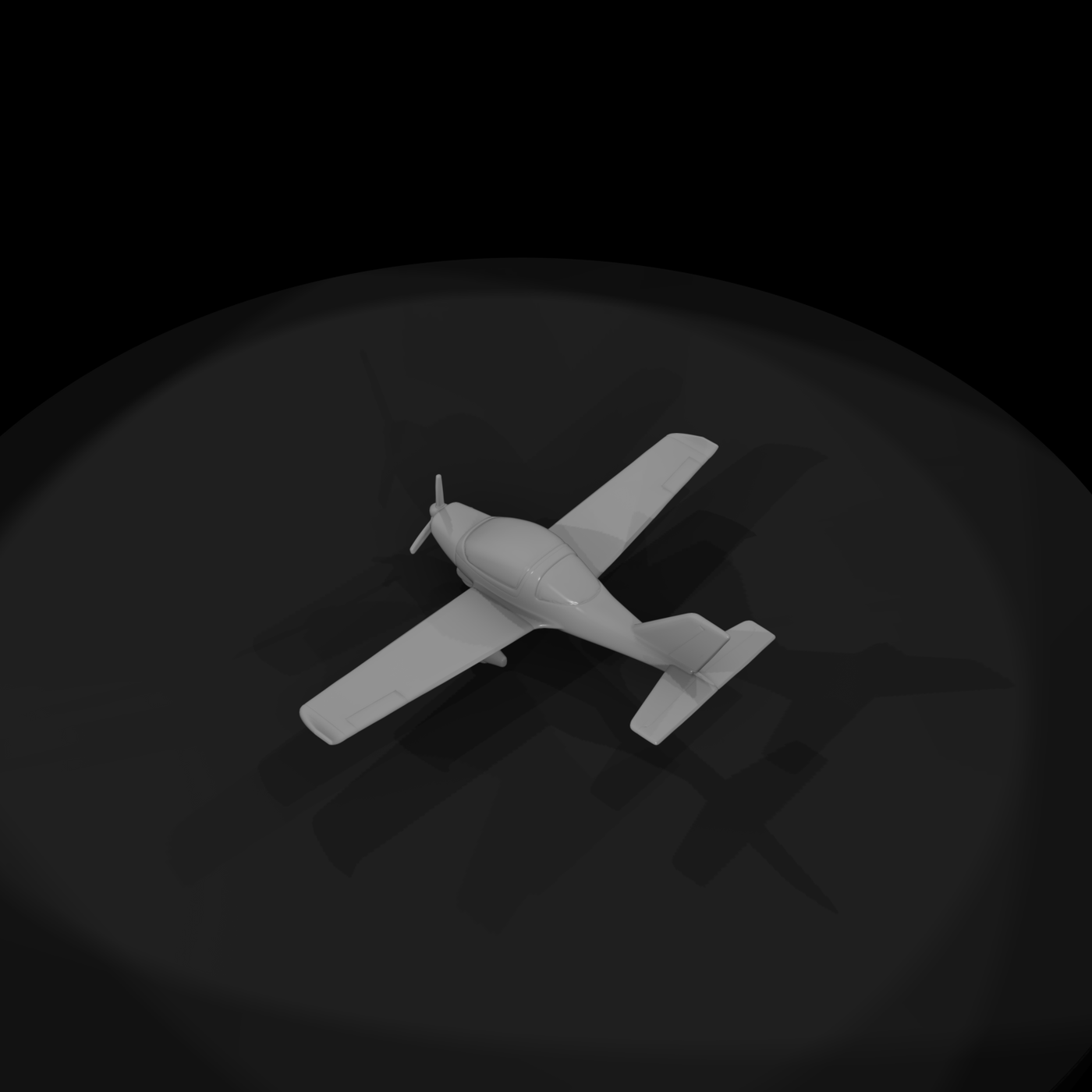 low wing private plane