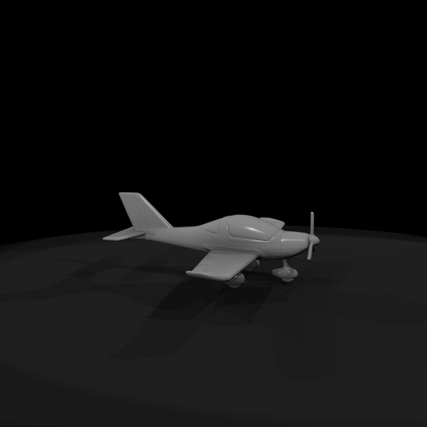 low wing private plane