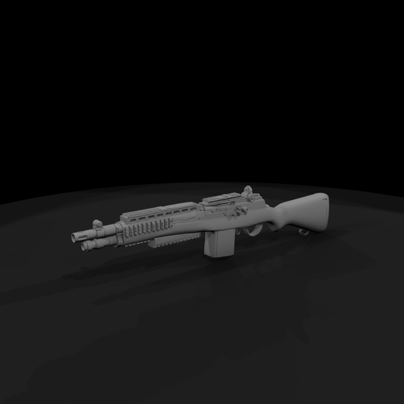 M14 Rifle — Miniature 3D Printable Model