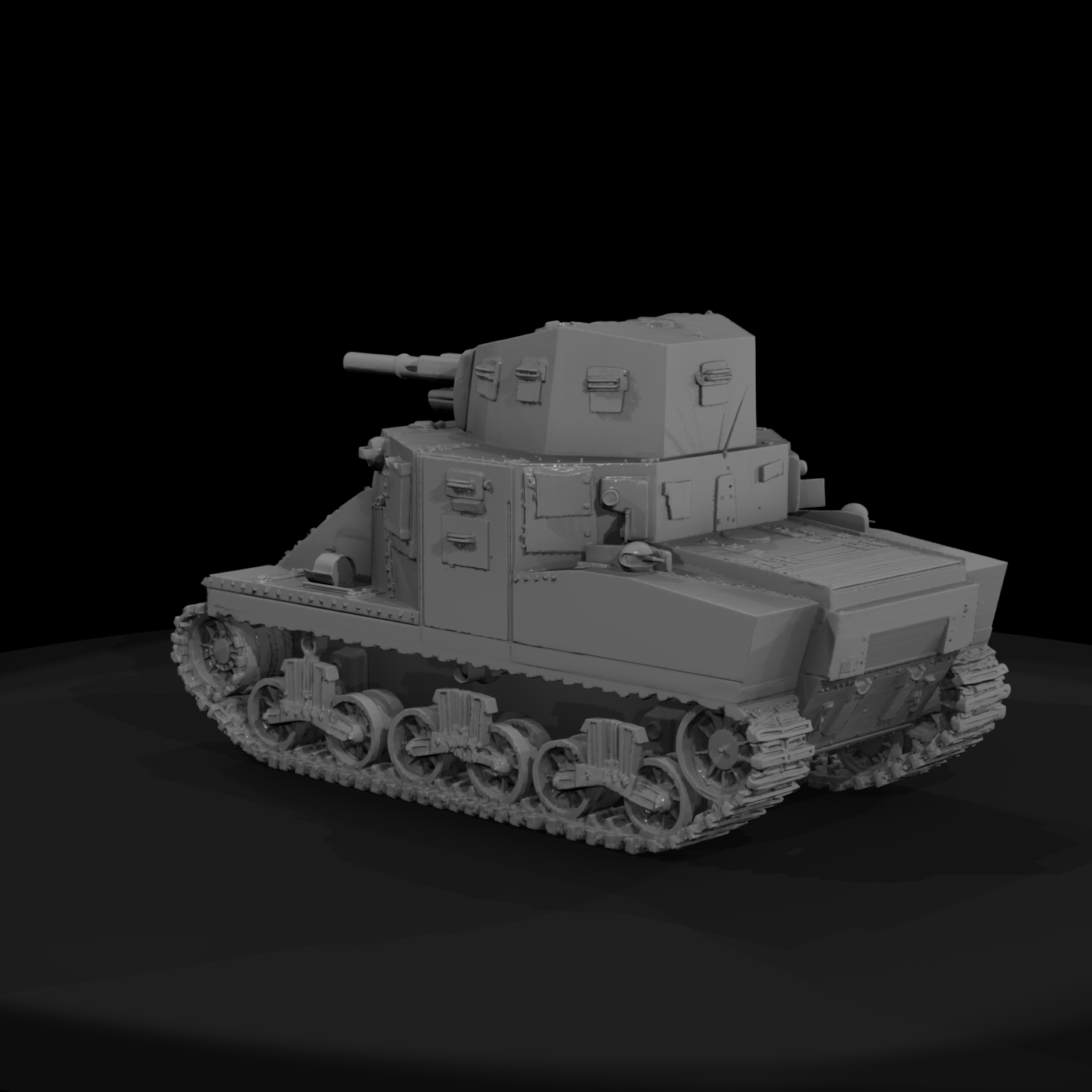 M2A1 Light Tank — US Army, Late 1930s–Early 1940s (Camouflage)