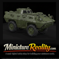 M706 Commando Armored Car miniature, three-quarter view — thumbnail 3