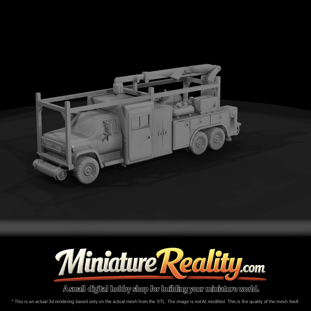 Mow Older Truck With Crane (1980s)