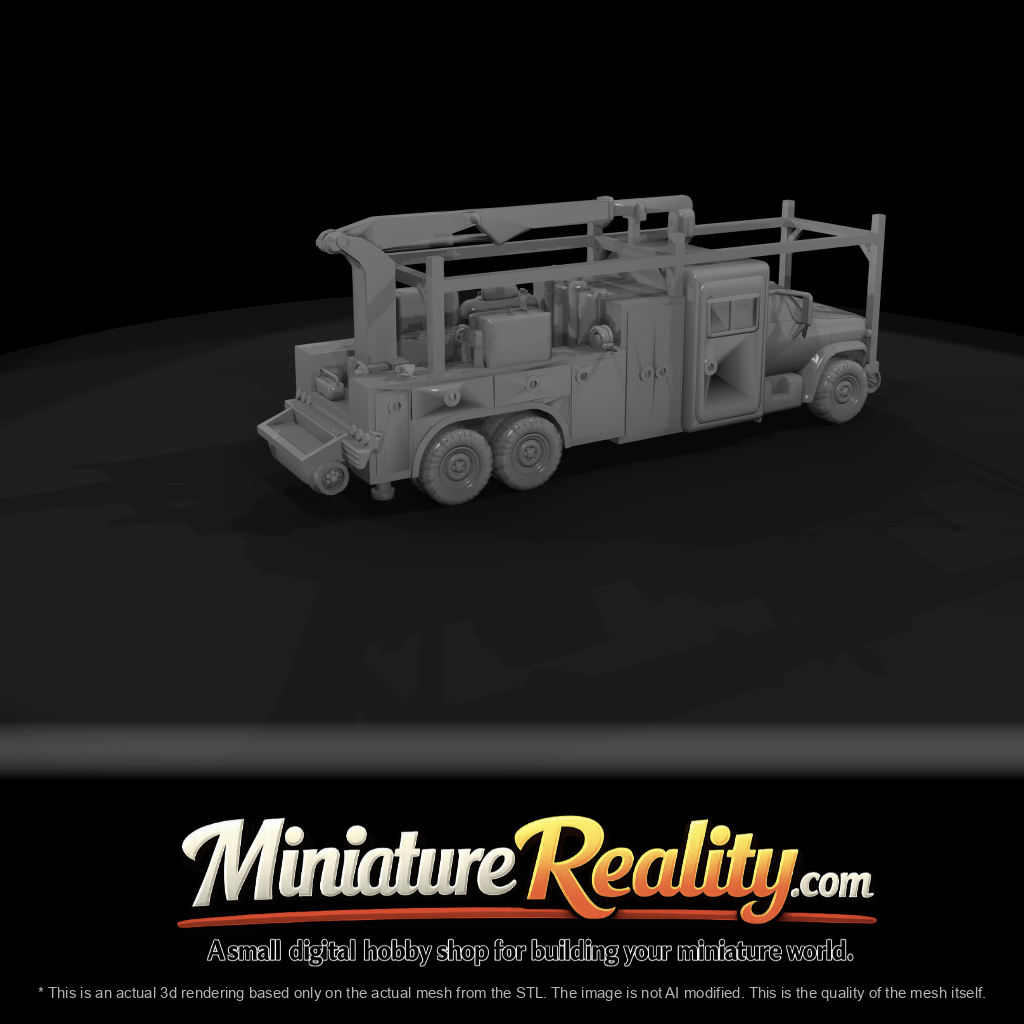 Mow Older Truck With Crane (1980s)
