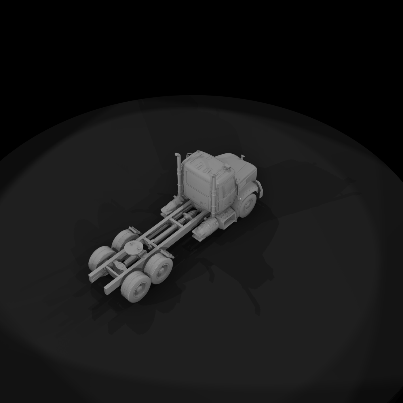 Mack Titan Semi Truck — 3D Printable Miniature