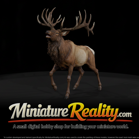 male-elk-3d-model