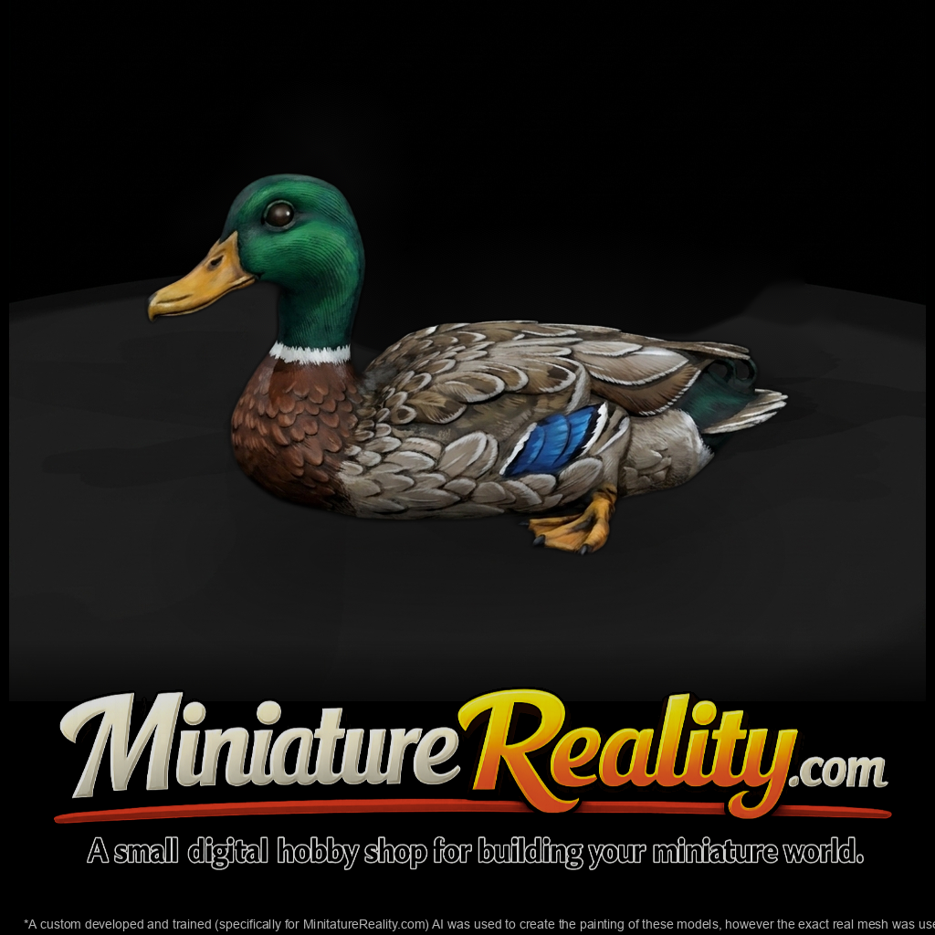 Mallard Duck Figurine — Resting Pose & Railway Layouts