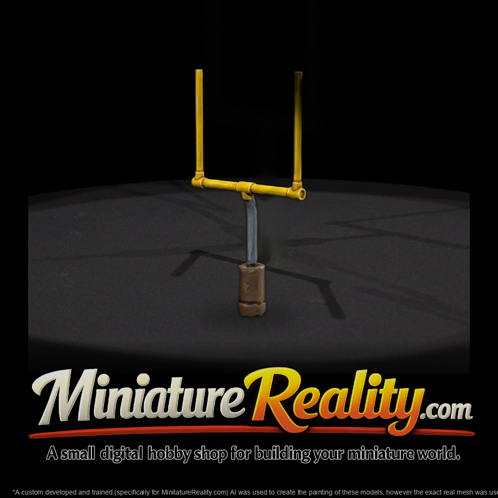 Matte low poly american football goalpost 3d model EWLQFTOj