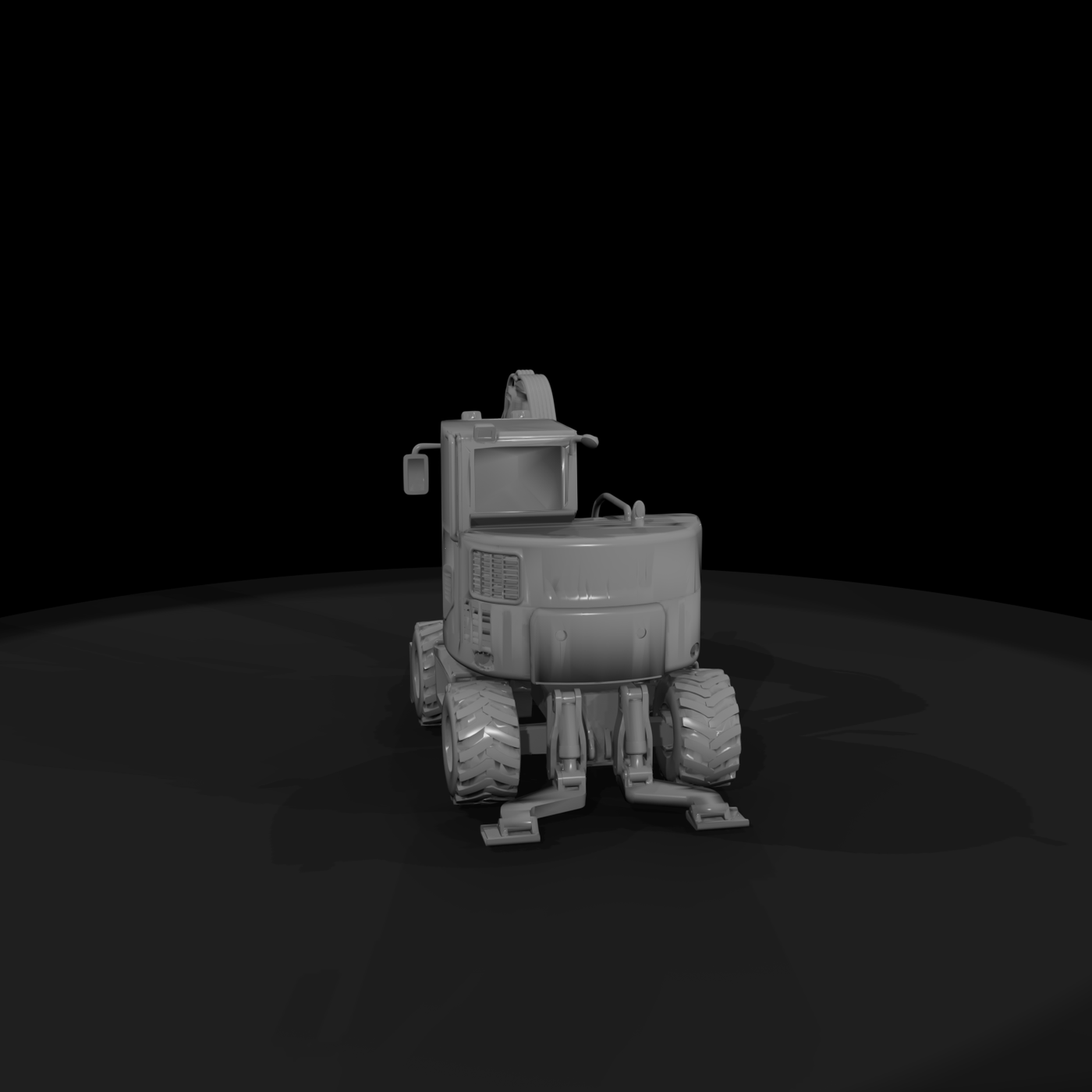 Med wheeled excavator