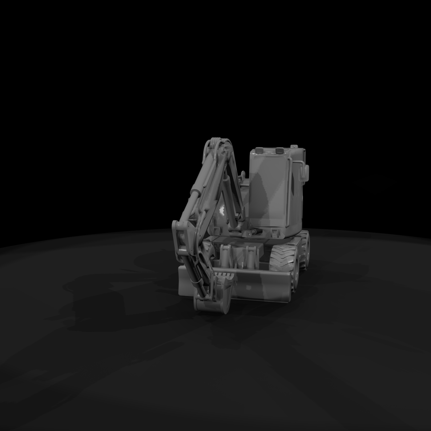 Med wheeled excavator