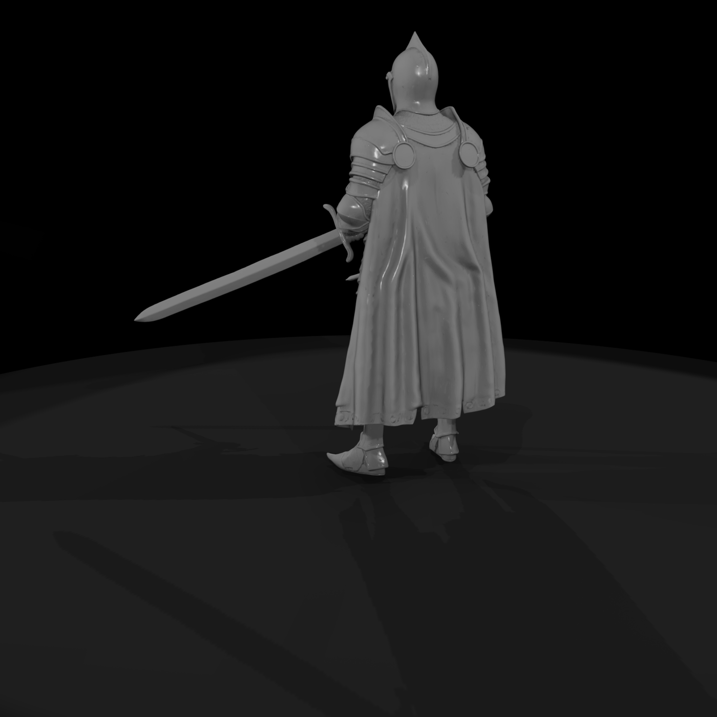 Medieval Knight in Full Plate Armor — Miniature