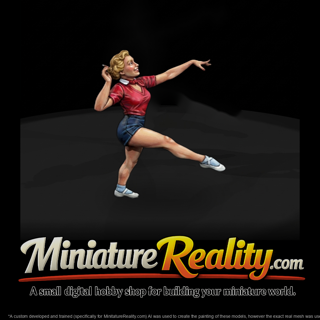 Mid‑Century Pin‑Up Female Miniature (3D‑Printable STL)