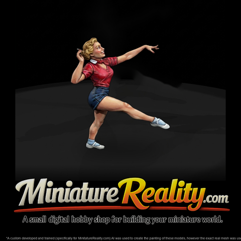 Mid‑Century Pin‑Up Female Miniature (3D‑Printable STL)
