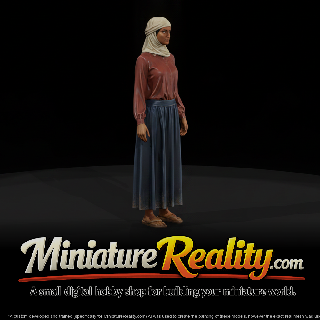 middle-eastern-female-truck-driver-with-light-truck-3d-printable-miniature-915068
