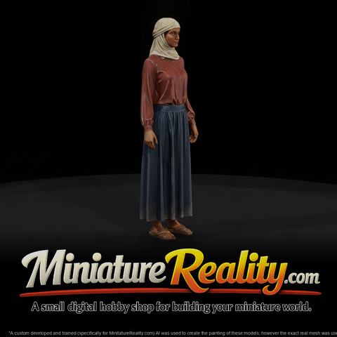 middle-eastern-female-truck-driver-with-light-truck-3d-printable-miniature-915068