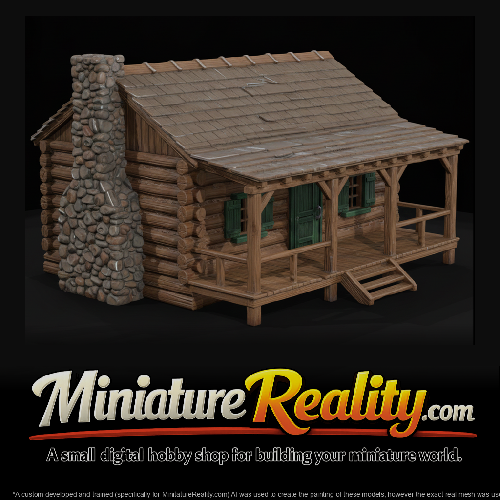 Civil War Officers Log HQ miniature, three-quarter view