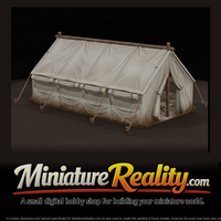 Civil War Hospital Wall Tent miniature, three-quarter view — thumbnail 1