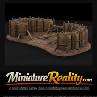 Civil War Gabion Battery miniature, three-quarter view — thumbnail 1