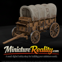 Civil War Army Supply Wagon miniature, three-quarter view — thumbnail 1