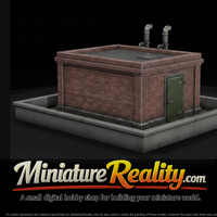 WWII England Fuel Store miniature, three-quarter view — thumbnail 1