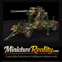 WWII England 3 7 Inch AA Gun miniature, three-quarter view — thumbnail 1