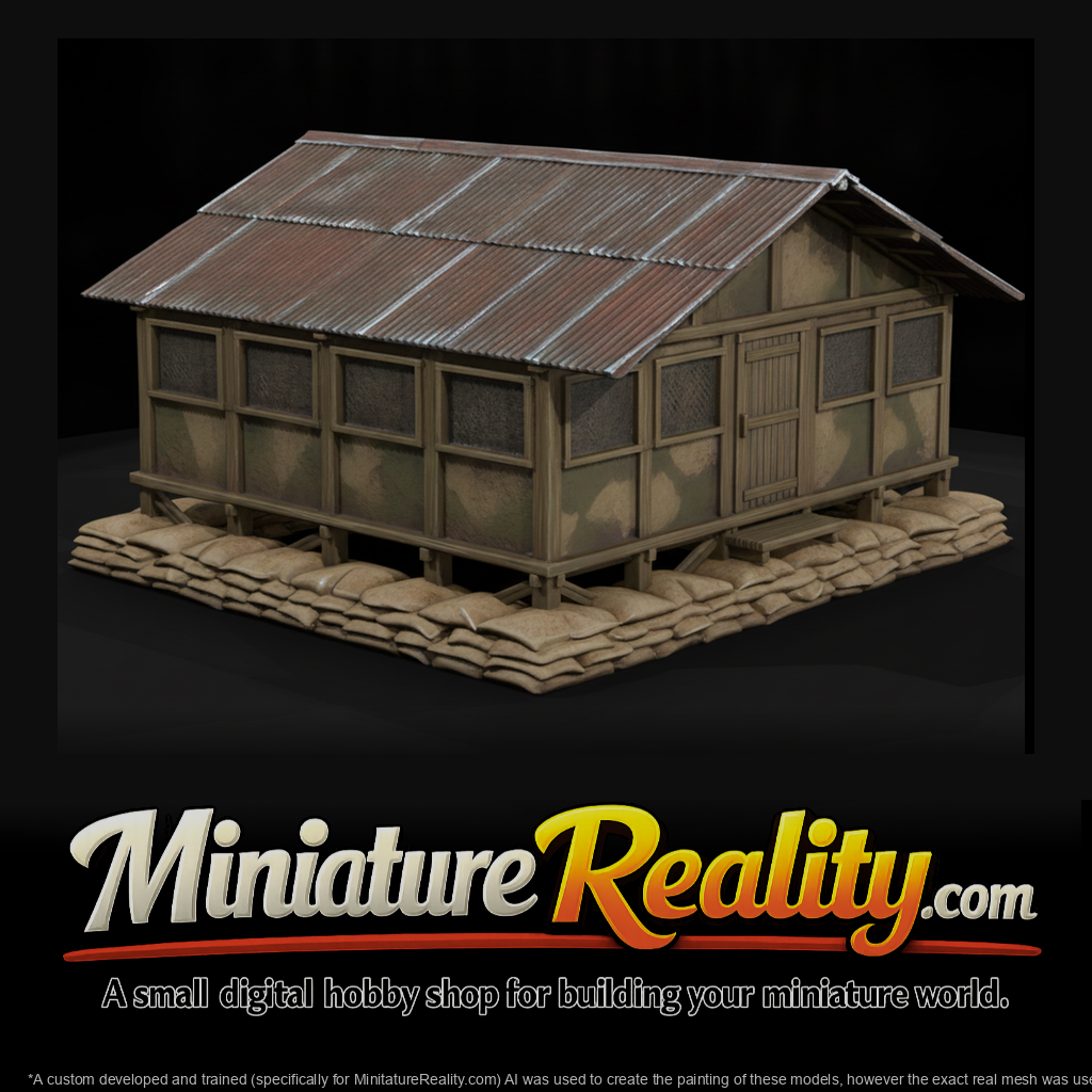 Vietnam Tin Roof Hooch miniature, three-quarter view