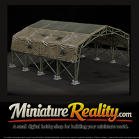 Vietnam Helicopter Maintenance Shelter miniature, three-quarter view — thumbnail 1