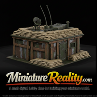 Vietnam Commo Bunker miniature, three-quarter view — thumbnail 1