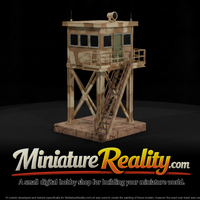 Modern Desert Skybox Guard Tower miniature, three-quarter view — thumbnail 1
