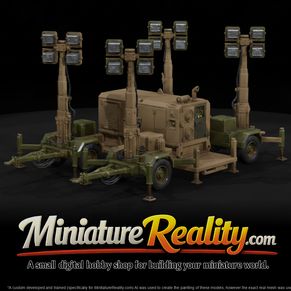 Modern Desert Light Set Array miniature, three-quarter view