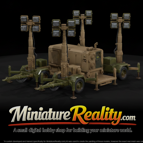 Modern Desert Light Set Array miniature, three-quarter view