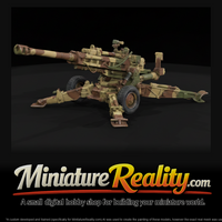 Modern Desert M777 Style Howitzer miniature, three-quarter view — thumbnail 1