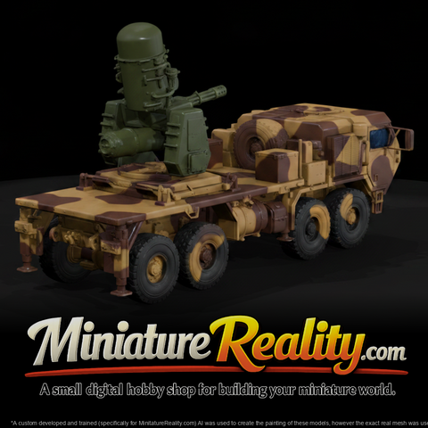Modern Desert C Ram Gun System miniature, three-quarter view