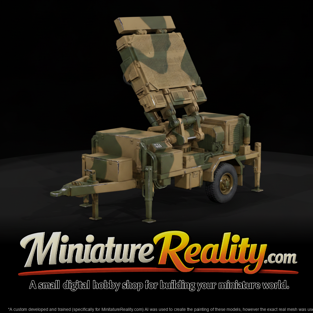Modern Desert Counter Battery Radar miniature, three-quarter view