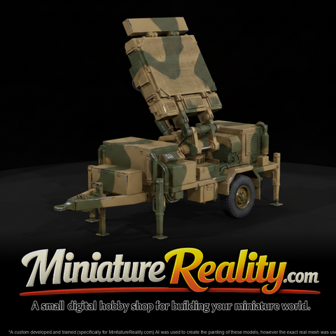 Modern Desert Counter Battery Radar miniature, three-quarter view