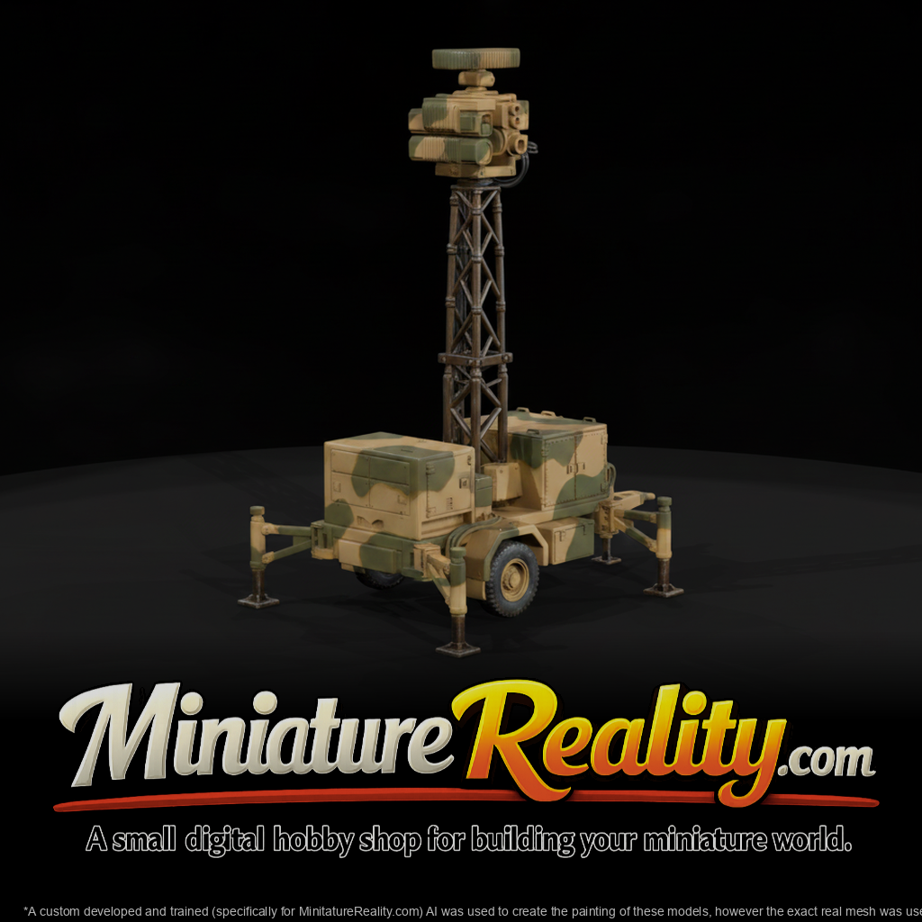 Modern Desert Deployable Radar Mast miniature, three-quarter view