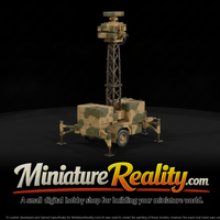 Modern Desert Deployable Radar Mast miniature, three-quarter view — thumbnail 1