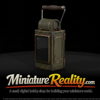 Military Railroad Lantern — Accessory miniature, three-quarter view — thumbnail 2