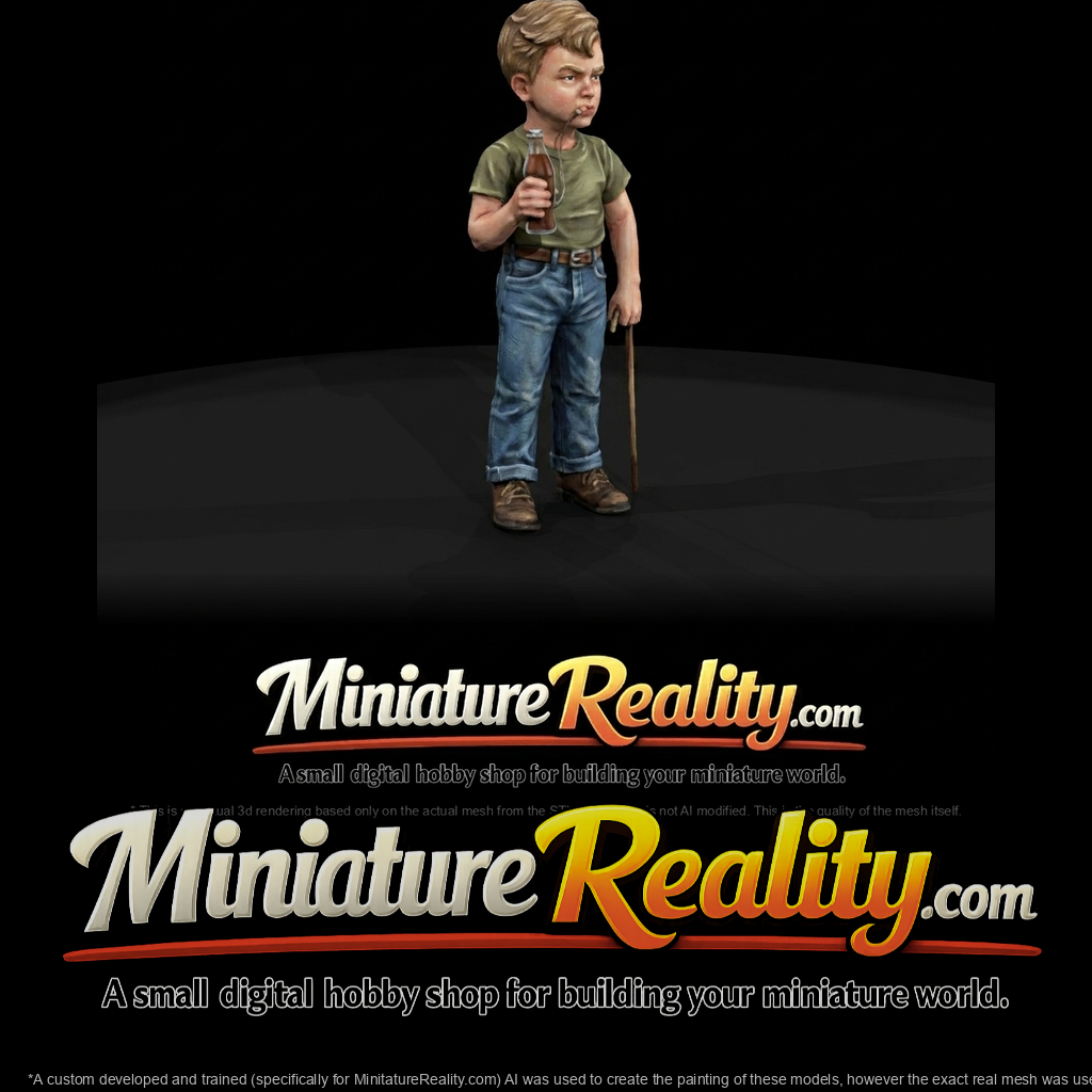 miniature figurine of a young boy (sculpture)