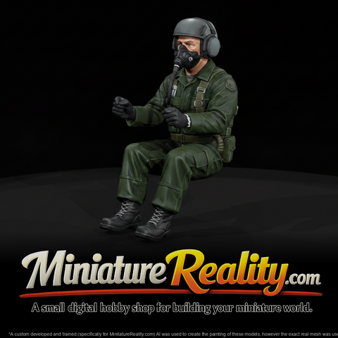 Modern U.S. Air Force Pilot Figure, three-quarter view