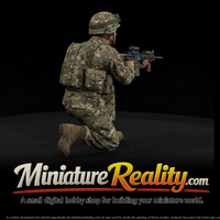 Modern U.S. Army Machine Gun Assistant Figure, three-quarter view — thumbnail 1